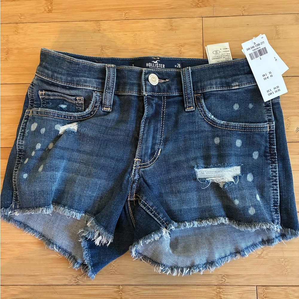 Hollister NWT stretch denim shorts- low rise